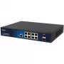 Valdomas 10 prievadų PoE komutatorius ALLNET ALL-SG8610PMJ su 8 PoE+ prievadais ir 2 magistraliniais prievadais