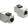 Delock 90835 Keystone modulio sujungimo lizdas, RJ45 lizdas į RJ45 lizdas, Cat.6A, ekranuotas, su juodu plastikiniu fiksatoriumi