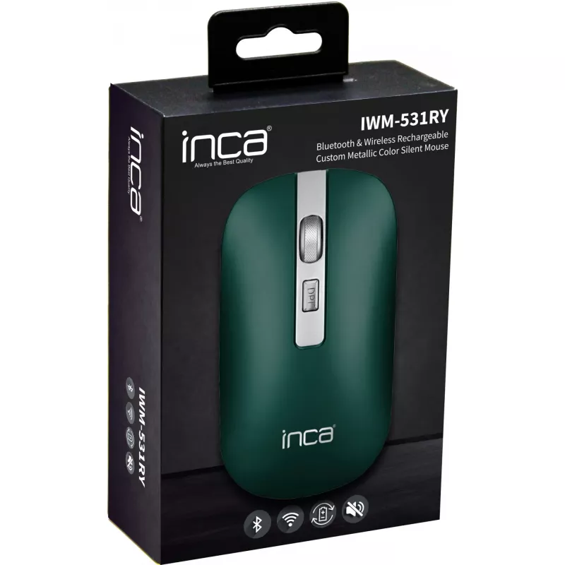 Pelė Cian Technology GmbH INCA IWM-531RY Bluetooth ir belaidė tyli mėlyna