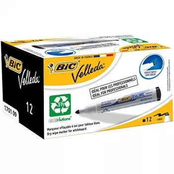 BIC Velleda Ecolutions 1701 Whiteboard Marker - Black - 1,5 mm Bullet Tip - Non-Permanent - Alcohol-Based Ink - Single