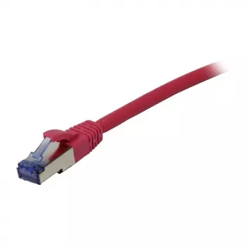 Pataisos kabelis RJ45 CAT6A 500 MHz 0,5 m rožinis S-STP (S/FTP) komponentiškai testuotas (GHMT sertifikuotas) AW