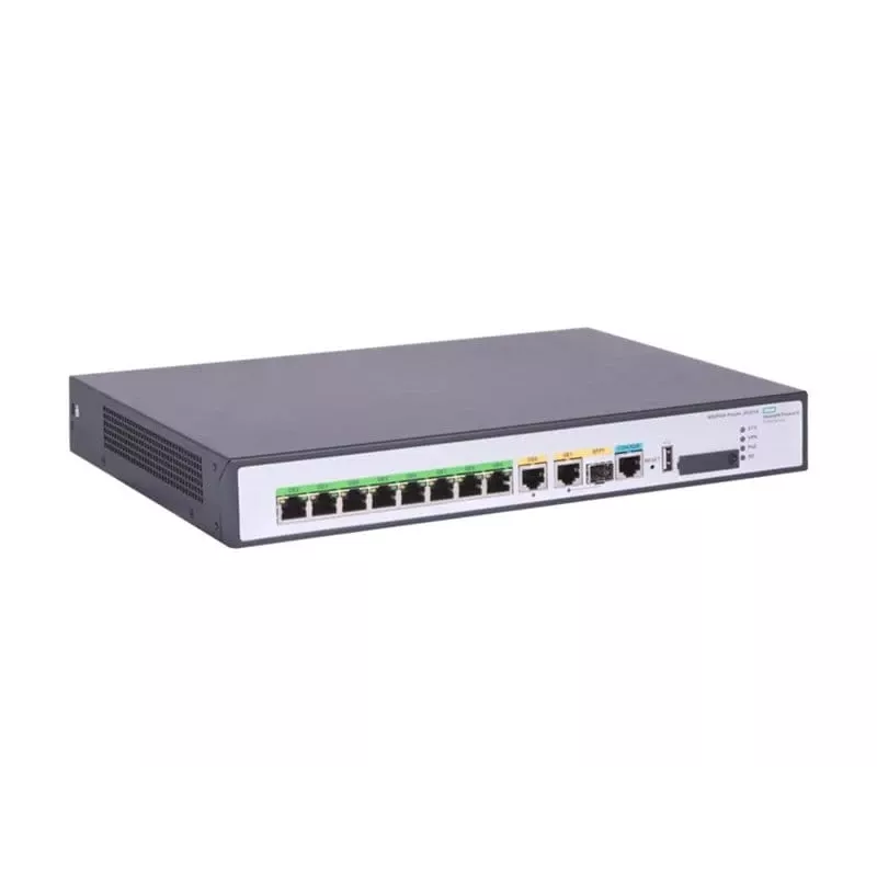 Hewlett Packard Enterprise HPE FlexNetwork MSR958X - Maršrutizatorius su 8 prievadų jungikliu - 1GbE - WAN prievadai: 6 - Wi-Fi - montuojamas į stelažą (S0P11A)