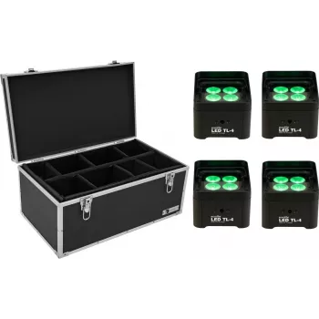 LED truso šviestuvų rinkinys EUROLITE TL-4 4 vnt. su transportavimo dėklu