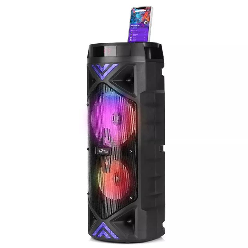 MEDIA-TECH POWER AUDIO BT FUNBOX KEG PRO MT3182 – nešiojamas Bluetooth garsiakalbis su karoke