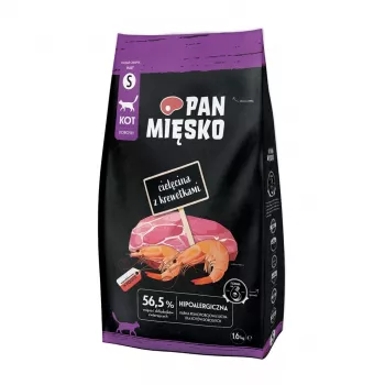 Sausas kačių maistas Pan Mięsko Teletina su krevetėmis S 1,6 kg