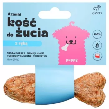 Brit AZANKI Cod Bone with Probiotic Puppy žuvies formos 12 cm, 60 g, natūralus šunų skanėstas be grūdų, jaunikliams