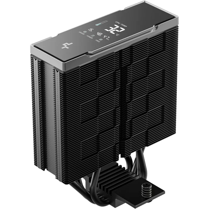 Oro aušintuvas DeepCool AK400 G2 Digital NYX — 120 mm ventiliatorius, maks. oro slėgis 3.33 mmH2O, 92×132×156 mm, juodas
