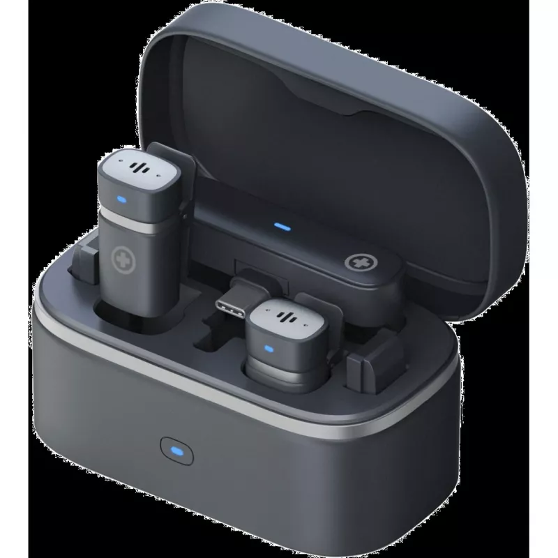 Belaidis mikrofonų rinkinys Plusonic PS-TDS9 su USB-C, Lightning ir 3,5 mm jungtimis