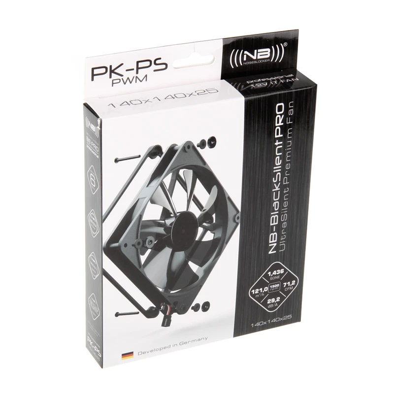 Noiseblocker NB-BlackSilent Pro 140mm korpuso ventiliatorius - juodas
