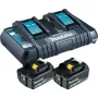 Makita DC18RD - Akumuliatoriaus įkroviklis + 2 akumuliatoriai - Li-Ion - 6 Ah - 108 Wh - 2x akumuliatorių įkrovimas