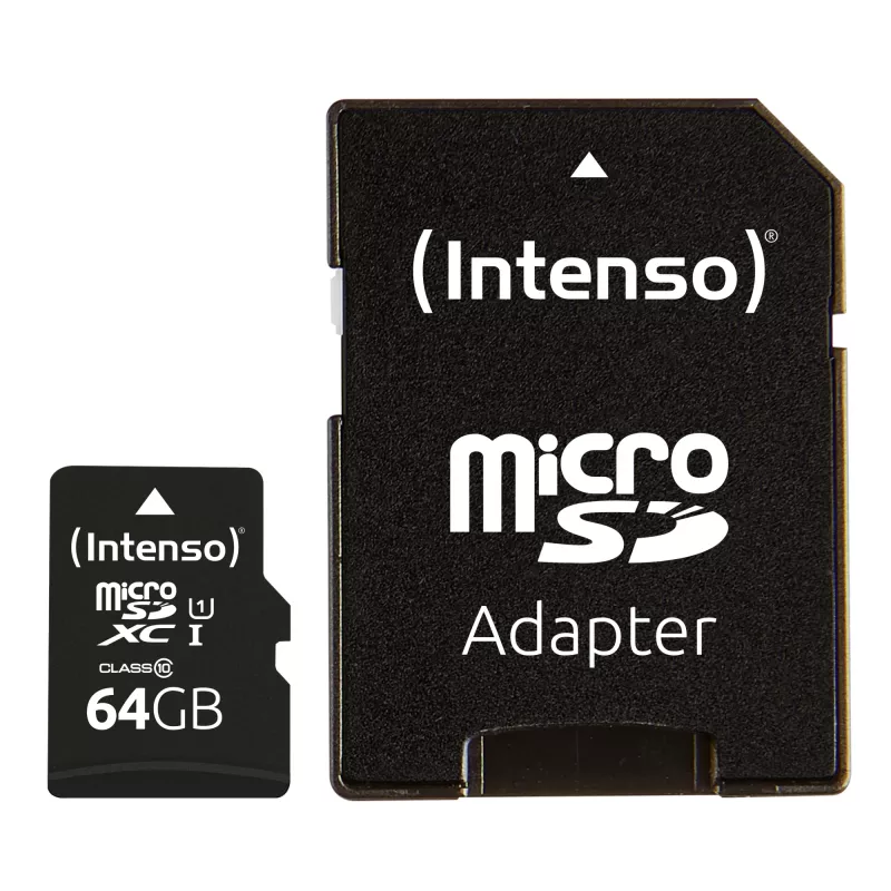 Intenso Performance microSDXC UHS-I atminties kortelė 64GB + SD adapteris