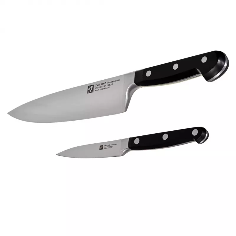 Virtuvinių peilių rinkinys ZWILLING 35645-000-0, nerūdijančio plieno ašmenys, juoda rankena, 420×95 mm