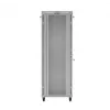 Stovimas serverinis spintos korpusas LANBERG FF01-8047-12SL 47U 800x1000 mm pilkas su priekinėmis ir galinėmis stiklinėmis durimis bei LCD skydelio vieta