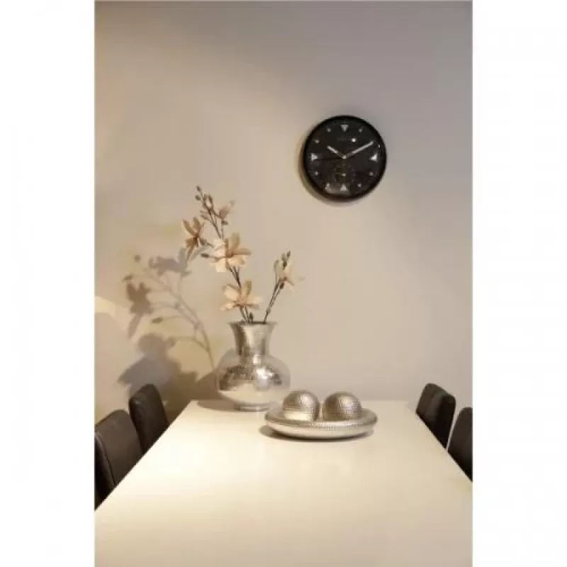 NeXtime klok 3049 Serious Black, Ø32 cm, sieninis, juodas