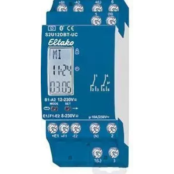 2 kanalų programuojamas relė Eltako S2U12DBT-UC 230V Bluetooth