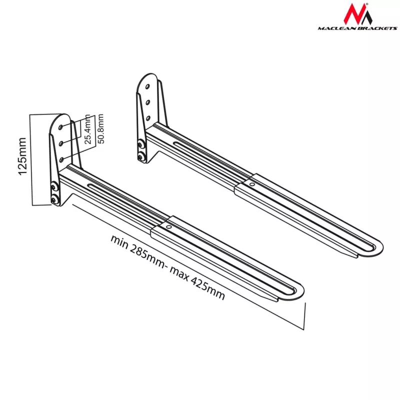 Tvirtinimo rinkinys Maclean MC-776 B Juoda
