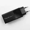 Qoltec 52382 GaN POWER PRO įkroviklis | 1x USB Type-C | 1x USB-A | 100W | 5-20V | 1.5-5A | PD | Juodas