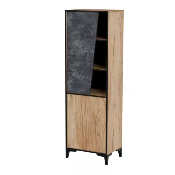 Regalas Cama Meble OVO 2D 50×38×182,5 cm ąžuolas/betonas