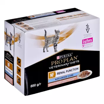 Šlapias kačių ėdalas Purina Nestlé NF Renal Function Feline Salmon 10 x 85 g veterinarinė dieta