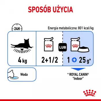 Šlapias kačių ėdalas Royal Canin Indoor Sterilized 85 g pakuotė – suaugusioms sterilizuotoms katėms, paukštienos skonis, dėžutė 12 x 85 g