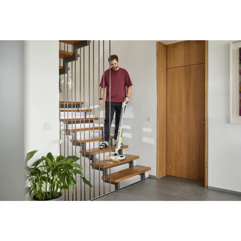 Elektrinis šluotražis Kärcher FC 8 Smart Signature Line akumuliatorinis šlapiam valymui, sidabrinis/baltas/geltonas