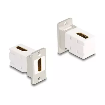 DeLOCK keystone modulis 67167 Plokščias Kampinis HDMI Sidabrinis Baltas