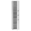 Laisvai pastatoma vonios kambario spintelė Top e shop S43 BIEL, 6 lentynų, 400×300×1700 mm, balta
