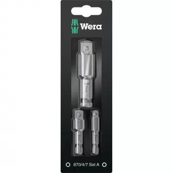 Veržlių antgalių rinkinys Wera 870/4/7 Set A SB