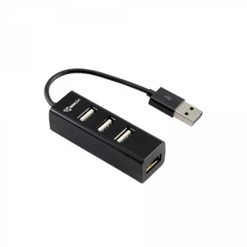 Sbox H-204 USB 4 prievadų šakotuvas juodas