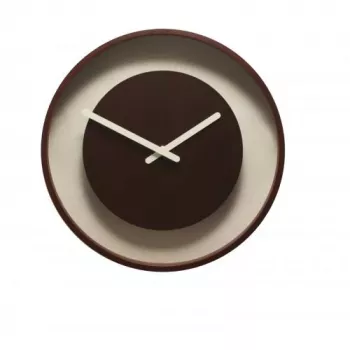 NeXtime 3046br Wood Loop sieninis laikrodis, tamsus medis, Ø30 cm