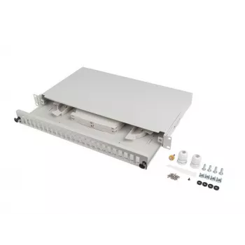 Plaustinė skirstomoji panelė LANBERG FOP1-24SD-LQS 19 colių 1U 24xSC Duplex 24xLC Quad