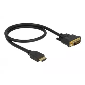 Vaizdo kabelio adapteris DeLOCK 85651 0,5 m HDMI A tipas DVI juodas