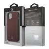 Mercedes MEHCP13SPSQRE iPhone 13 mini 5,4 inch raudonas kietas odinis dėklas su žvaigždžių raštu