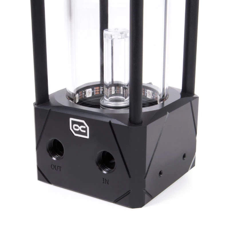 Alphacool Eisbecher Aurora 13326 rezervuaras su siurbliu, stiklas/acetilas, juodas/skaidrus