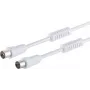 Koaksialinis anteninis kabelis ShiverPeaks 80205-128, baltas, maks. slopinimas 100 dB