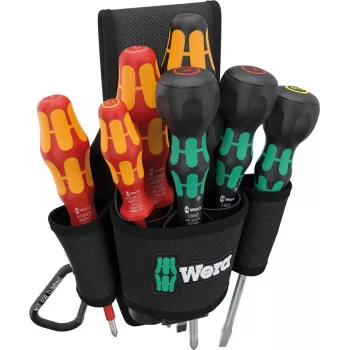 Tiesiųjų atsuktuvų rinkinys Wera 9621 8 vienetai 240 mm x 70 mm