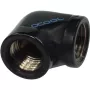 Alphacool HF L-formos jungtis G1/4 vidinis sriegis prie G1/4 vidinio sriegio - Deep Black (17042)