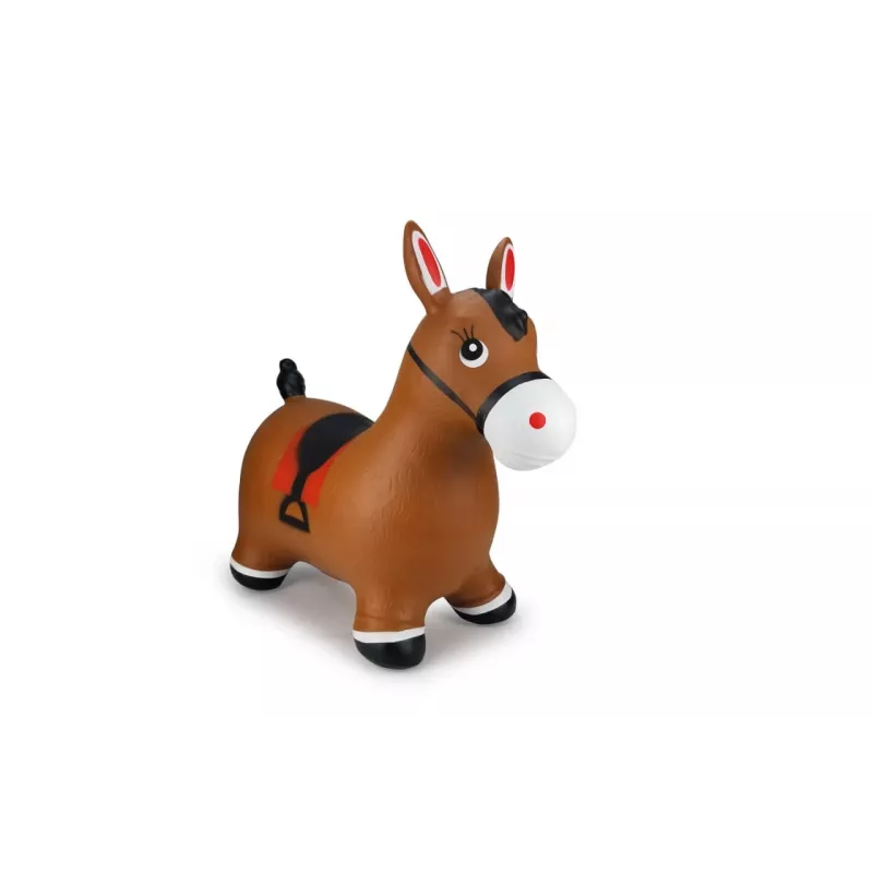 Pripučiamas šokinėjantis žaislas gyvūnėlis Jamara Hopping Animal Horse rudas su pompa