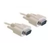 Serijinis kabelis DeLOCK RS-232 1m Smėlio spalvos DB-9