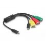 DeLOCK 4 prievadų USB 2.0 kabelinis šakotuvas USB Type-C į 3× USB-A moteriška + 1× USB-C vyriška