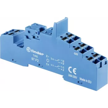 Finder Relės lizdas 1 vnt. 97.P2 Serija 46, Serija 99, Serija 86 46.52, 99.02, 86 (97.P2)