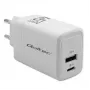 Qoltec GaN 45W įkroviklis 5V 20V 1,5A 3A, 1xUSB C PD, 1xUSB