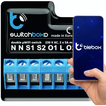 BLEBOX switchboxD - Dvigubas grandinės pertraukiklis 230V