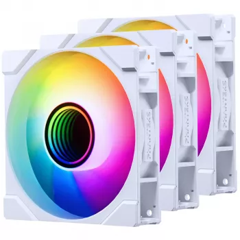 Ventiliatorių rinkinys PHANTEKS M25G2-120 D-RGB Reverse Blade 120mm 3 vnt. Baltas