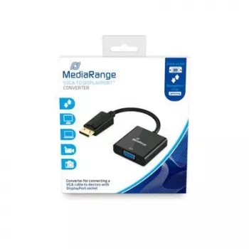 Vaizdo kabelio adapteris MediaRange MRCS173 0,15 m VGA DisplayPort juodas
