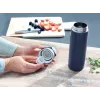 Kelioninis puodelis Leifheit 03275 600 ml nerūdijantis plienas, dvigubos sienelės, nesandarus, atverčiamas dangtelis, rankena, juoda/mėlyna