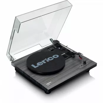 Lenco LS-10BK patefonas su garsiakalbiais, juodos spalvos su mediena