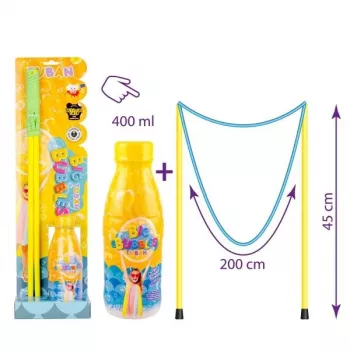 Rinkinys dideliems burbulams: virvelė + skystis 400 ml