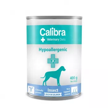 CALIBRA VD Dog Hypoallergenic Insect&Salmon šlapias šunų ėdalas 400g