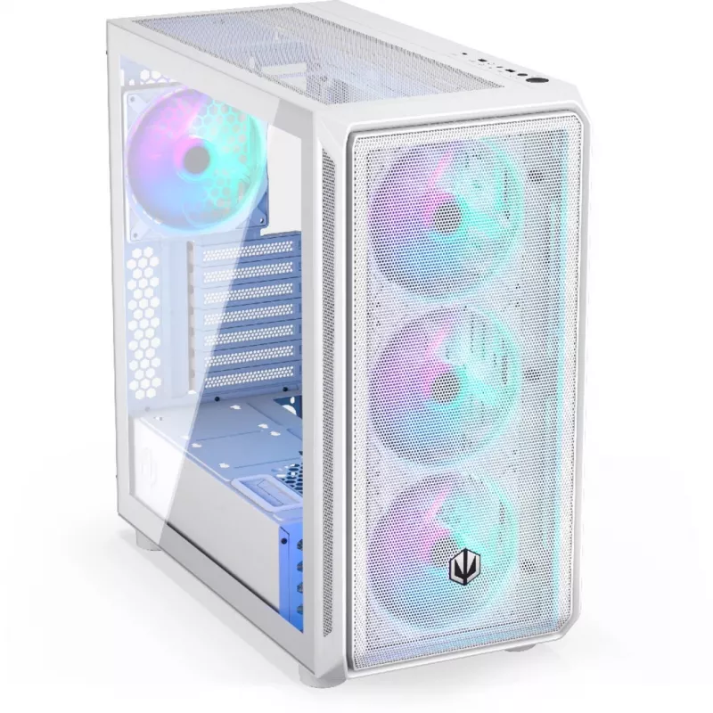 Endorfy Arx 700 ARGB kompiuterio korpusas, Midi-Tower, ATX, grūdintas stiklas - su 4x 140 mm ARGB ventiliatoriais, baltas (EY2A017)
